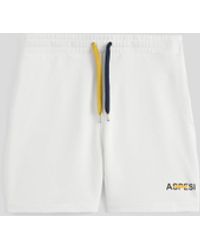 Aspesi - Bermuda-Shorts Aus Stuckgefarbter, Gebursteter Baumwolle - Lyst