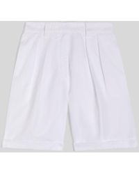 Aspesi - Bermuda-Shorts Aus Baumwoll-Leinen-Gabardine - Lyst