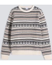 Aspesi - Langarmeliger Pullover Mit Rundhalsausschnitt Aus Wattemischung - Lyst