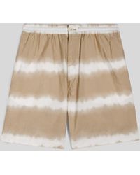 Aspesi - Bermuda-Shorts Aus Baumwolle Mit Tie-Dye-Print - Lyst