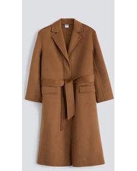 Aspesi - Mantel Aus Double-Face-Wollgewebe - Lyst