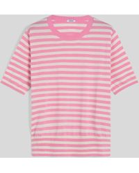 Aspesi - T-Shirt Aus Einem Mix Aus Baumwolle, Seide Und Leinen - Lyst