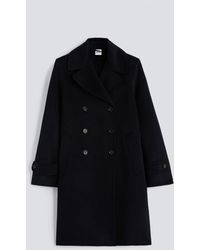 Aspesi - Mantel Aus Double-Face-Wollgewebe - Lyst