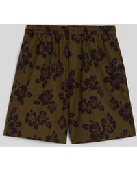 Aspesi - Bermuda-Shorts Aus Baumwolle Mit Hibiskus-Print - Lyst