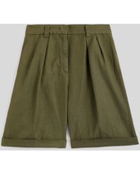 Aspesi - Bermuda-Shorts Aus Baumwoll-Leinen-Gabardine - Lyst