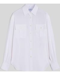 Aspesi - Bluse Aus Seiden-CrãPe De Chine - Lyst