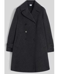 Aspesi - Mantel Aus Double-Face-Wollgewebe - Lyst