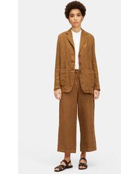 Aspesi Giacca over in lino fiammato - Marrone