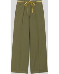 Aspesi - Hochbund-Hose Aus Baumwolle Und Leinen - Lyst