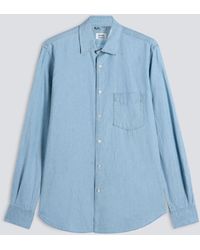 Aspesi - Japanisches Baumwolle-Chambray-Hemd - Lyst