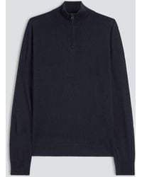 Aspesi - Seiden-Baumwolle-Kaschmir-Mix-Zip-Pullover - Lyst