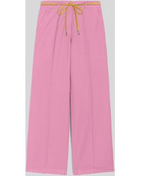 Aspesi - Hochbund-Hose Aus Baumwolle Und Leinen - Lyst