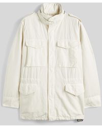 Aspesi - Feldjacke Aus Baumwolle Und Leinen - Lyst