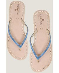 Aspiga - Ladies Ethical Kenyan Classic Flip Flops Leather Light Summer - Lyst