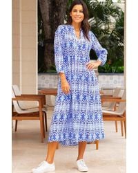 Aspiga - Sustainable Mara Dress Organic Cotton Printed Summer Holiday - Lyst