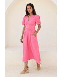 Aspiga - Ladies Sustainable Esha Cheesecloth Organic Cotton Dress - Lyst