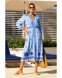 Aspiga - Sustainable Jamila Embroidered Dress Organic Cotton Summer Holiday Beach Cover Up - Lyst