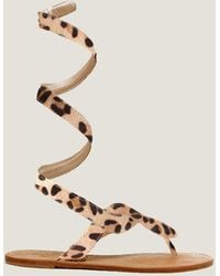 Aspiga - Sustainable Ankle Tie Cobra Sandals Leather - Lyst
