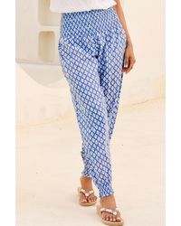 Aspiga - Sustainable Harem Trousers Organic Cotton Floral Printed Summer Holiday - Lyst