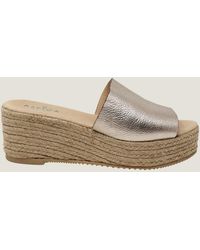 Maypol - Aspiga Ladies Ethical Handmade Laura Mule Mid Heel Wedge Open Toe Espadrilles Sandal - Lyst