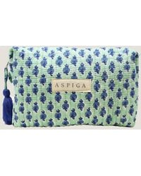 Aspiga - Sustainable Medium Wash Bag Padded Block Print Japanese Floral Gifing - Lyst