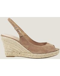 Maypol - Aspiga Ladies Canvas Low Wedge Mykonos Open Toe Espadrilles Suede Summer Wedding Guest - Lyst