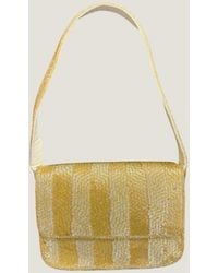 Aspiga - Ladies Sustainable Beaded Crossbody Shoulder Bag Jute Stripe - Lyst