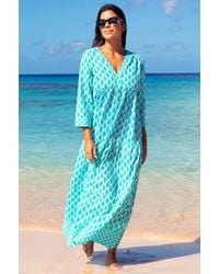 Aspiga - Ladies Sustainable Mykonos Maxi Dress Organic Cotton Summer Holiday Beach Cover Up - Lyst