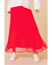 Aspiga - Ladies Sustainable Kate Midi Skirt Viscose Polka Dot - Lyst