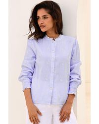 Aspiga - Ladies Sustainable Cosima Shirt Cotton Striped Floral - Lyst