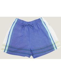 Aspiga - Sustainable Kikoy Shorts Summer Holiday Beach Side Stripe - Lyst
