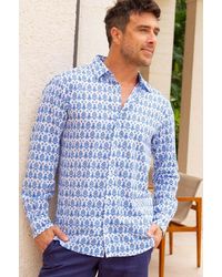 Aspiga - Sustainable Organic Cotton Shirt Tear Drop Flower Pattern Summer Holiday - Lyst