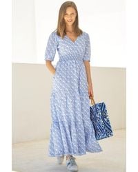 Aspiga - Ladies Sustainable Billie Short Sleeve Cotton Summer Printed Dress - Lyst