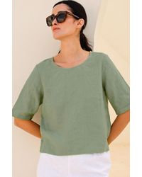 Aspiga - Ladies Sustainable Linen Shell Top Light Summer Holiday - Lyst