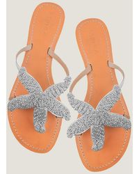 Aspiga - Ladies Ethical Kenyan Beaded Starfish Sandals Summer Holiday Flip Flops - Lyst