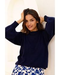 Aspiga - Ladies Sustainable Merino Wool Cashmere Blend Jumper Crew Neck - Lyst