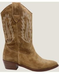 Alpe - Aspiga Ladies Sustainable Camilla Cowboy Boots Leather Suede 37-41 - Lyst