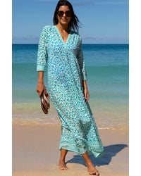 Aspiga - Ladies Sustainable Mykonos Maxi Dress Organic Cotton Summer Holiday Beach Cover Up Cheetah - Lyst