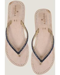 Aspiga - Kenyan Beaded Classic Flip Flops Leather Bullet Summer - Lyst