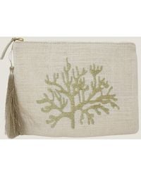 Aspiga - Ladies Sustainable Clutch Woven Natural - Lyst