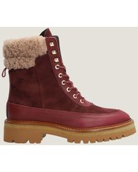 Alpe - Aspiga Ethical Lace Up Nordic Bovine Leather And Suede Boots - Lyst