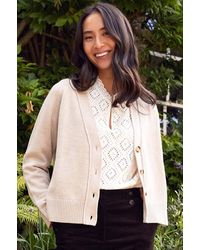 Aspiga - Ladies Sustainable Swing V Neck Cardigan Merino Wool - Lyst