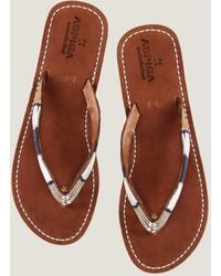Aspiga - Sustainable Kenyan Beaded Naisha Sandals Leather And Glass Beaded - Lyst