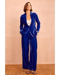Aspiga - Asha Velvet Single Breasted Blazer Co-Ord Set Winter Event Autumn Winter Graduation Co-Ord - Lyst