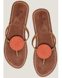 Aspiga - Sustainable Leather And Glass Beaded Handmade Sandals - Lyst