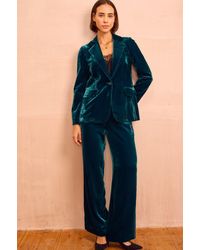 Aspiga - Asha Velvet Single Breasted Blazer Co-Ord Set Winter Event Autumn Winter Graduation Co-Ord - Lyst
