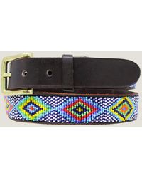 Aspiga - Ladies Sustainable Leather Beaded Multicolour Mosi Belt - Lyst
