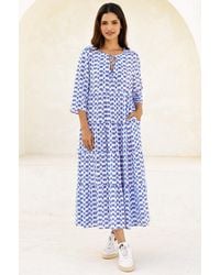 Aspiga - Sustainable Emma Midi Dress Ecovero Viscose Printed Summer - Lyst