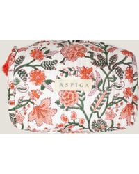 Aspiga - Sustainable Medium Wash Bag Padded Block Print Japanese Floral Gifing - Lyst