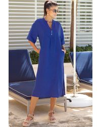 Aspiga - Ethical Ithaca Dress Summer Holiday Beach Cover Up Cobalt - Lyst